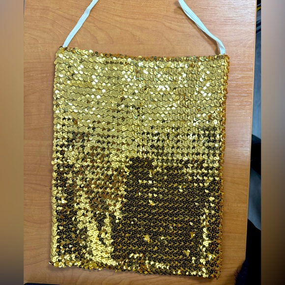Vintage gold sequin stretch tube top - Picture 1 of 3